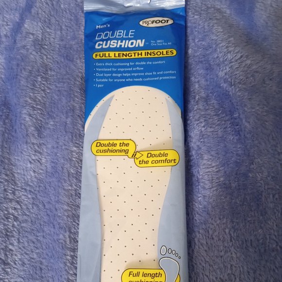 Men's Double Cushion Full Length Insoles NW0T - Picture 1 of 2
